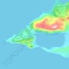 Mappa topografica Λίμνη Βουλιαγμένη, altitudine, rilievo