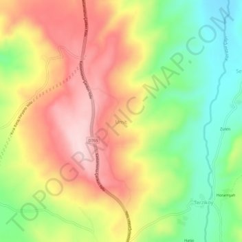 Mappa topografica Ümit, altitudine, rilievo