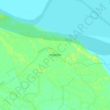Mappa topografica Charbhadrasan, altitudine, rilievo