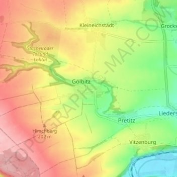 Mappa topografica Weißenschirmbach, altitudine, rilievo