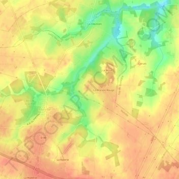 Mappa topografica Piou, altitudine, rilievo