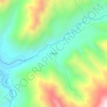Mappa topografica El Azufre, altitudine, rilievo