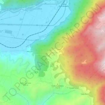 Mappa topografica Pendenza, altitudine, rilievo