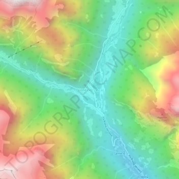 Mappa topografica Brione (Verzasca), altitudine, rilievo