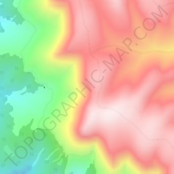 Mappa topografica Cathedral Bluffs, altitudine, rilievo