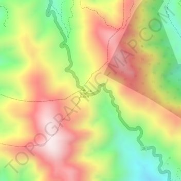Mappa topografica Alto de Minas, altitudine, rilievo
