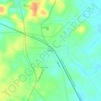 Mappa topografica Karnack, altitudine, rilievo