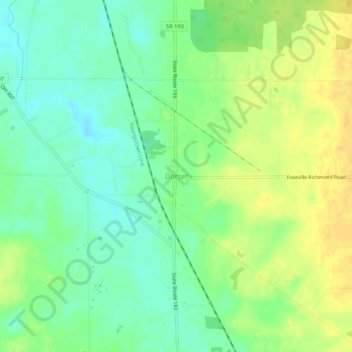 Mappa topografica Dorset, altitudine, rilievo
