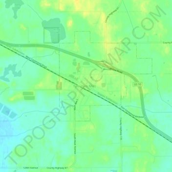 Mappa topografica Mills Manor Mobile Home Park, altitudine, rilievo