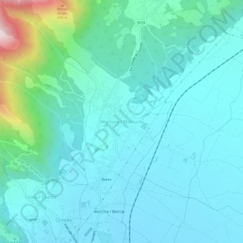 Mappa topografica Marsure, altitudine, rilievo