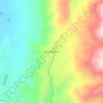 Mappa topografica La Quisquina, altitudine, rilievo