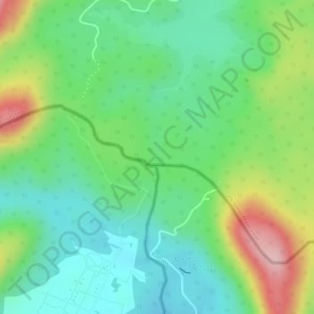Mappa topografica Emerald Triangle, altitudine, rilievo