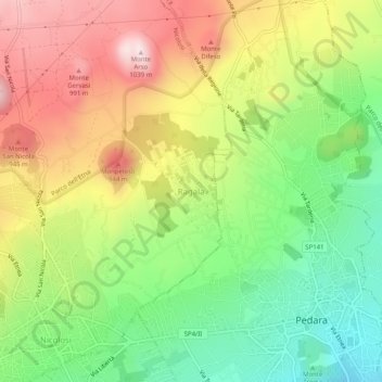 Mappa topografica Ragala, altitudine, rilievo