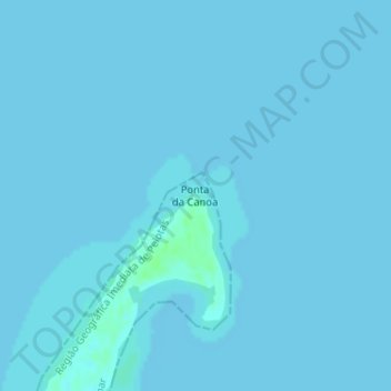 Mappa topografica Ponta da Canoa, altitudine, rilievo