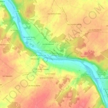 Mappa topografica Le Point du Jour, altitudine, rilievo