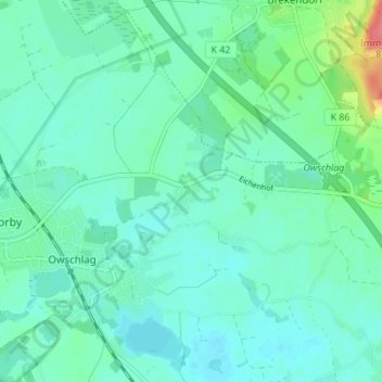 Mappa topografica Ramsdorf, altitudine, rilievo
