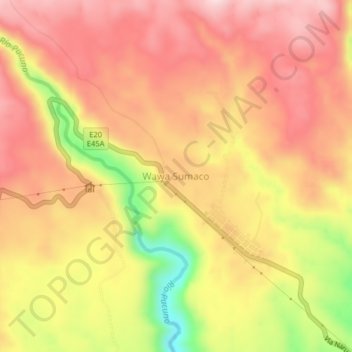 Mappa topografica Wawa Sumaco, altitudine, rilievo
