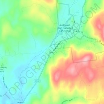 Mappa topografica Stissing, altitudine, rilievo