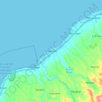 Mappa topografica Libertad, altitudine, rilievo