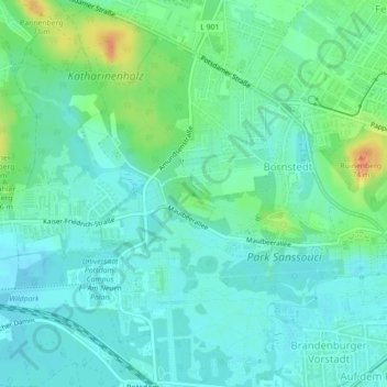 Mappa topografica Klausberg, altitudine, rilievo