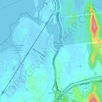Mappa topografica Vahal Village, altitudine, rilievo