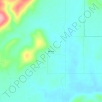Mappa topografica Wesley, altitudine, rilievo
