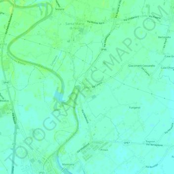 Mappa topografica Tavo, altitudine, rilievo