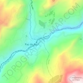 Mappa topografica Libertadores, altitudine, rilievo