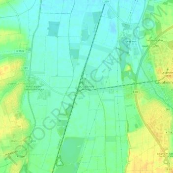 Mappa topografica Dürnachhöfe, altitudine, rilievo
