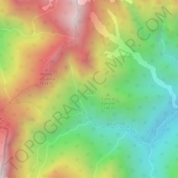 Mappa topografica Vallons, altitudine, rilievo
