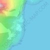 Mappa topografica Roche de Bois Blanc, altitudine, rilievo