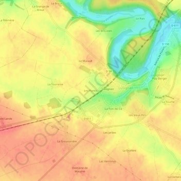 Mappa topografica Les Plantis, altitudine, rilievo