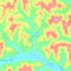Mappa topografica Laurel Creek, altitudine, rilievo