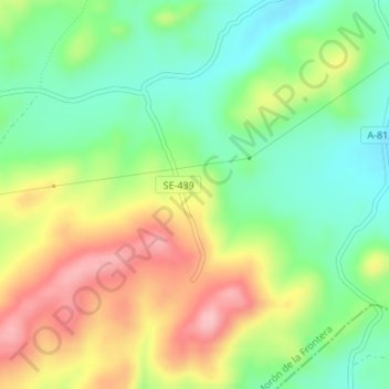 Mappa topografica Martín Moro, altitudine, rilievo