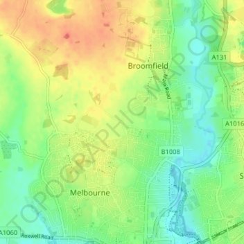 Mappa topografica Scot's Green, altitudine, rilievo