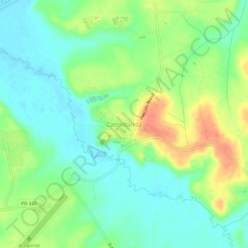 Mappa topografica Castrolanda, altitudine, rilievo