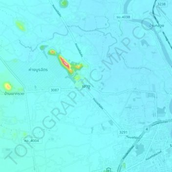 Mappa topografica Khao Ngu, altitudine, rilievo