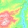 Mappa topografica La Saucedilla, altitudine, rilievo