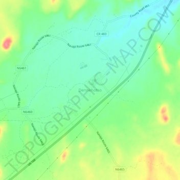 Mappa topografica Dennehotso, altitudine, rilievo