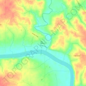 Mappa topografica Kilbourn, altitudine, rilievo
