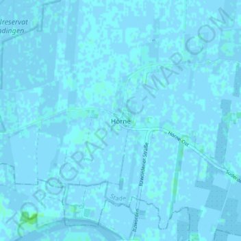Mappa topografica Hörne, altitudine, rilievo