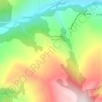 Mappa topografica Albenza, altitudine, rilievo