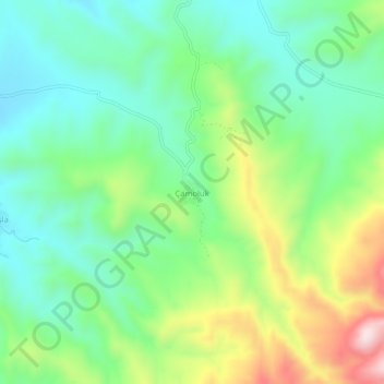 Mappa topografica Çamoluk, altitudine, rilievo