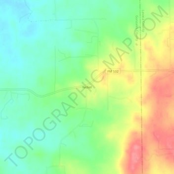 Mappa topografica Nickel, altitudine, rilievo