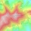Mappa topografica Roan Mountain, altitudine, rilievo