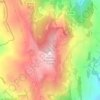 Mappa topografica Monte Pagliarone, altitudine, rilievo