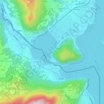 Mappa topografica Torrazza, altitudine, rilievo