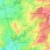 Mappa topografica Bromley, altitudine, rilievo