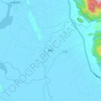 Mappa topografica Phlio, altitudine, rilievo