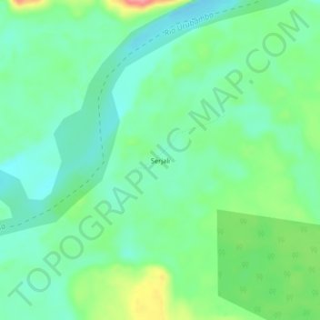 Mappa topografica Serjali, altitudine, rilievo